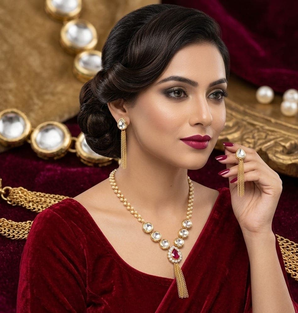 Double Layer Chain Necklace Set