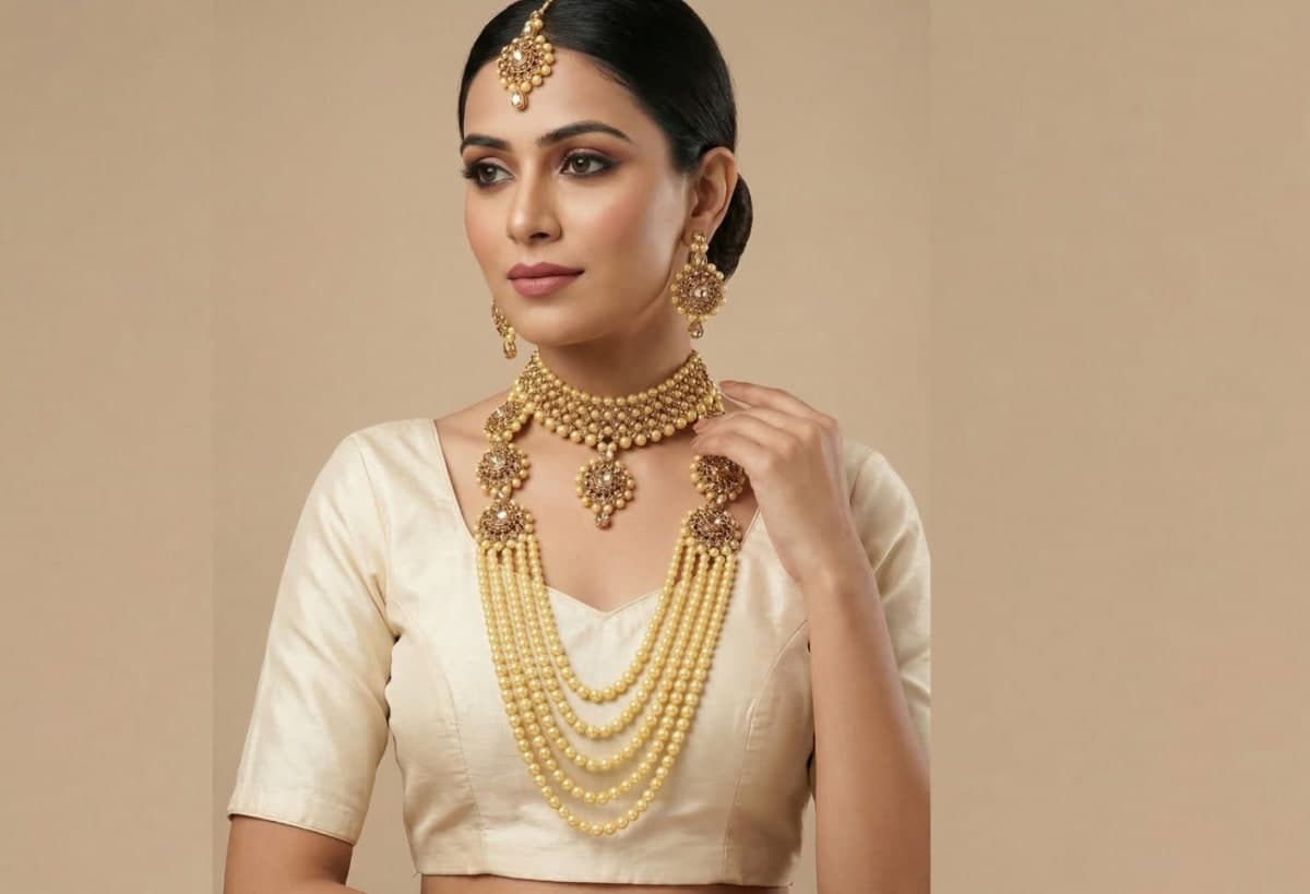 Manchaha Gold Plated Combo Jewellery Set
