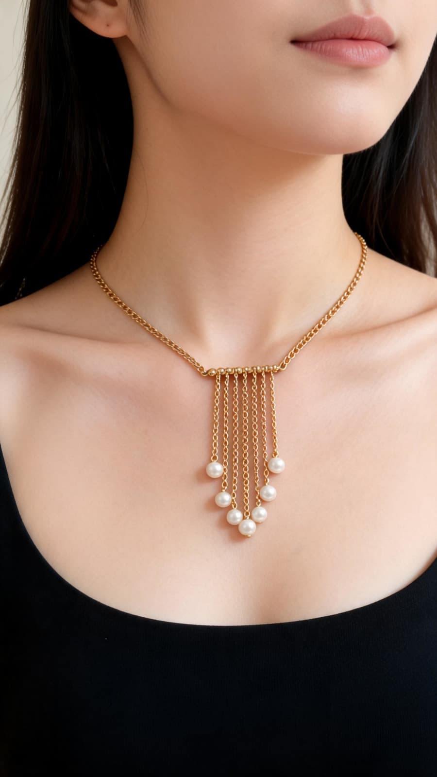 Manchaha Golden Multi-Layered Chain Necklace