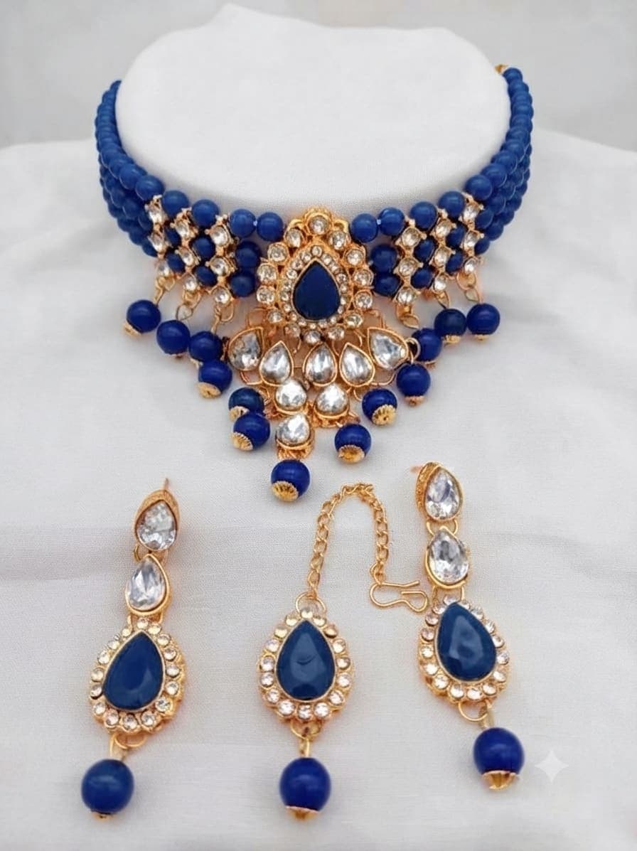 Manchaha Gold-Plated Choker Necklace Set
