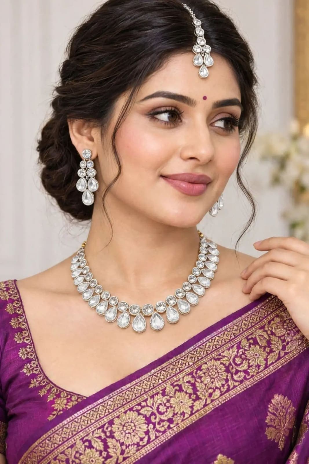 Manchaha Silver Necklace Set