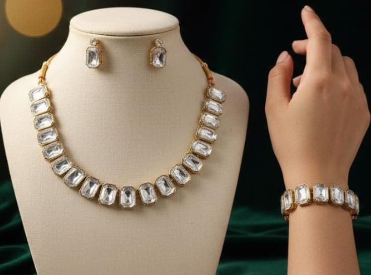 Manchaha Choker Jewellery Set with Matching Bracelet